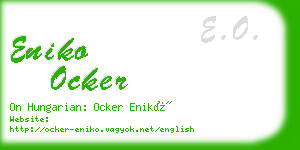eniko ocker business card